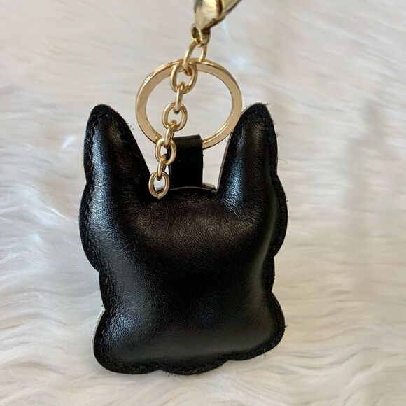 Handmade Genuine Leather French Bulldog Bag Charm/Keychain - Picture 11 of 14